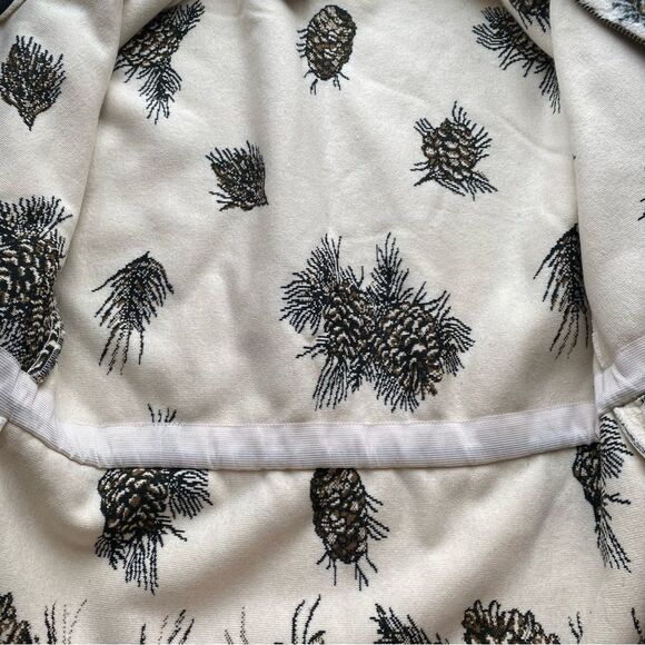 Rare Vintage Mazmania Ivory Pinecone Fleece Jacket Size Medium/ Large - Picture 12 of 16